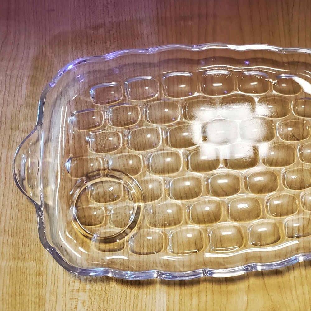 Vintage Yorktown (Colonial) by FEDERAL GLASS snack tray, set of 3 - Picture 6 of 10